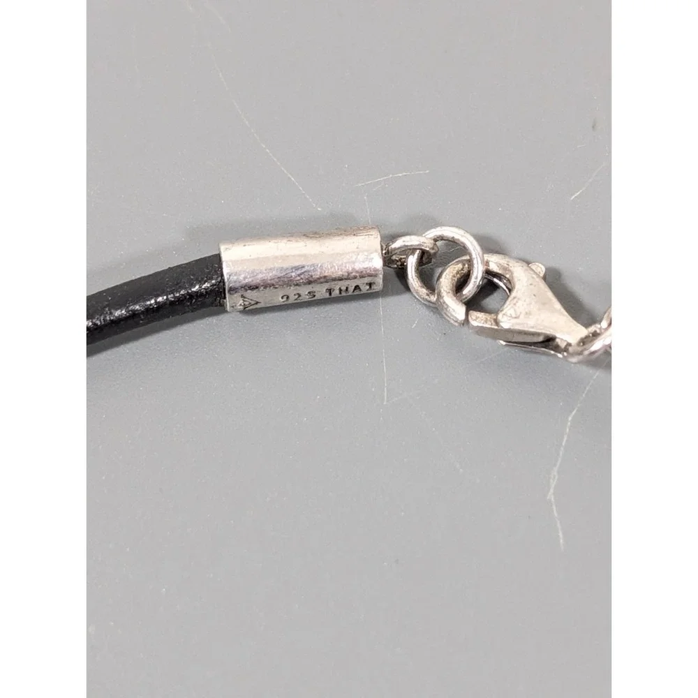 Silpada‎ 925 Black Leather Cord necklace 16 inch